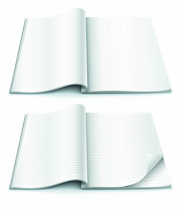 free vector Fine blank notebook vector
